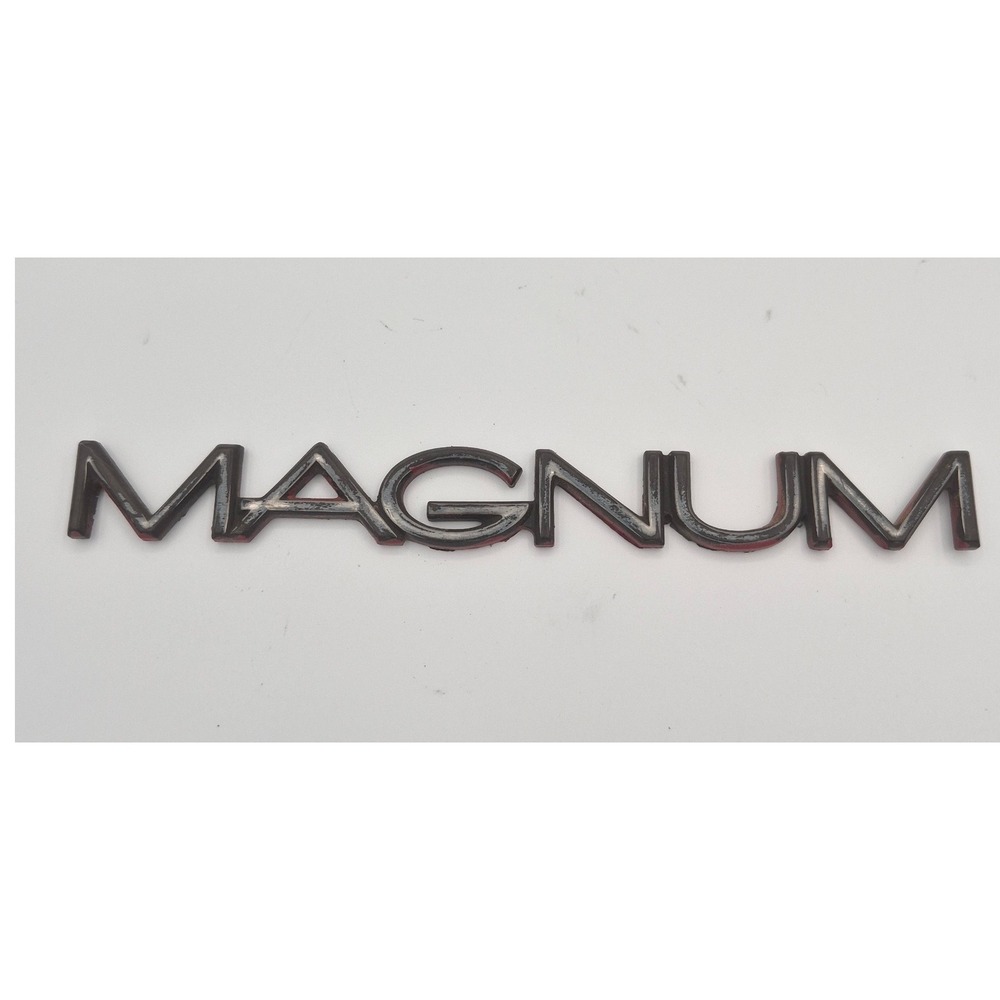 Mopar Dodge Magnum Trunk Emblem Name Plate Black Red Trim Car Replacement